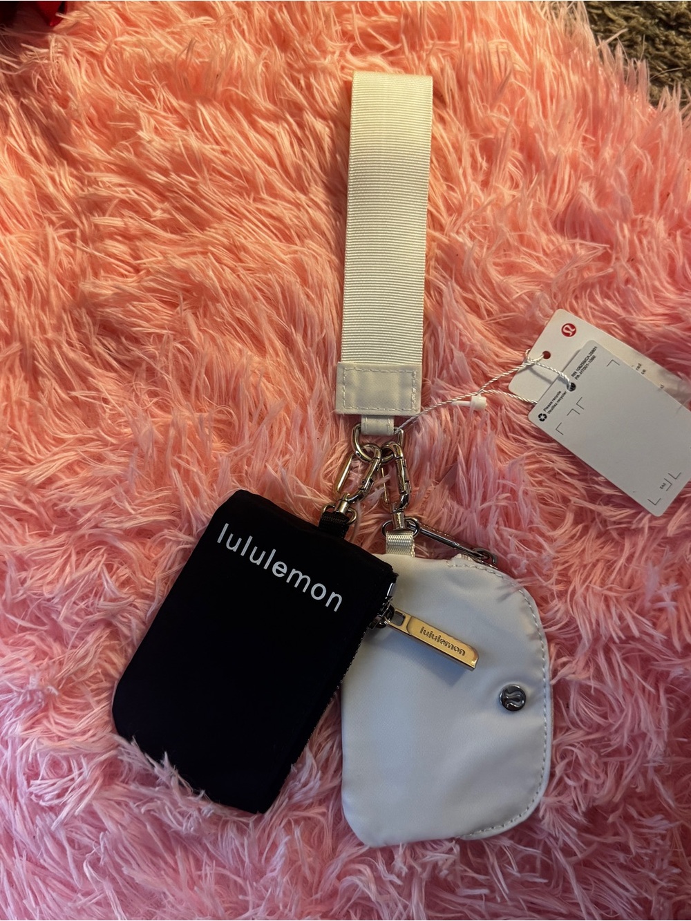 lululemon athletica Two-Piece Wristlet Pouch Set in Black and white